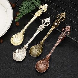 Metal Coffee Crown Spoon Vintage Spoons Sumins Poste de helado Jugo de jugo de leche Té de té Toolas de cocina TH0919 S RERS S