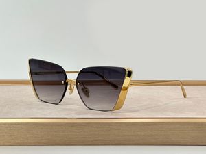 Gafas de sol de ojo de gato de metal luna de oro gris mujeres gafas de sol diseñador de verano gafas sunnies lunettes de soleil uv400 gafas