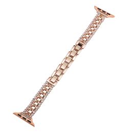 Chaîne en métal Double drainage STRAP DIAMOND POUR APPON WEARTH 45 mm 41 mm 38 mm 42 mm 49 mm 40 mm 44 mm Ladies en acier inoxydable en acier inoxydable Iwatch Bands 9 Ultra2 8 7 6 5 4 4