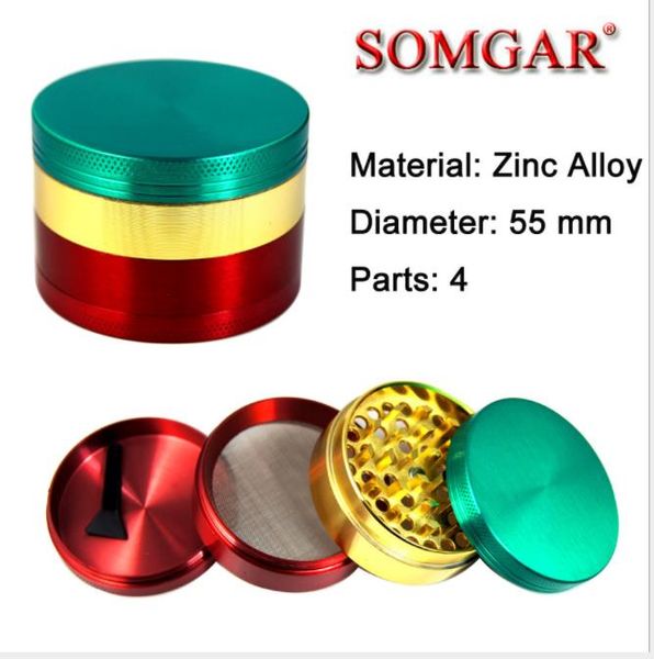 Alliage de zinc couleur métal 4 couche 55mm accessoires allume-cigares en gros