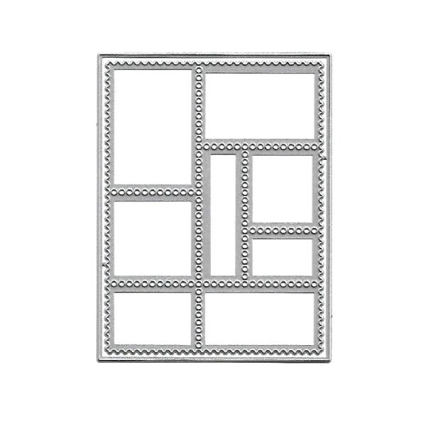 Metal Cuting Die adapté à l'album photo de bricolage saisonnier Scrapbook 3D Creative Greeting Carte Making Decorative Square Frame 2022