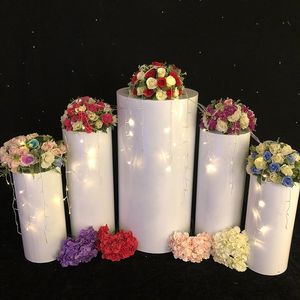 Cylindre en métal pilier stand rack mariage gâteau fleur artisanat décor mariage piédestal colonnes pour mariage fête événement fournitures