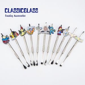 Metalen Dabber Cartoon dabbers Zinklegering dabber Roken Tool voor Quartz Banger Siliconen Grinder glazen waterpijpen