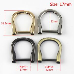 Metalen afneembare verwijderbare open schroef Dee D Ring Gesp Sluiting Sluiting voor Lederen Craft Bag Strap Riem Handvat Schouder Webbing