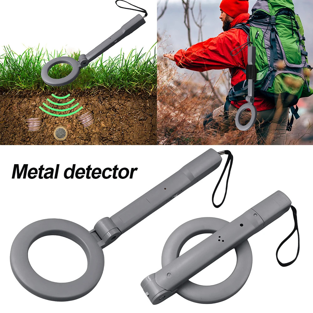 Detector de metais dobrável, caçador de ouro, alta sensibilidade, localizador de tesouro, alarme portátil para caça ao tesouro 240105