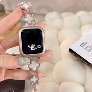 Metal Diamond iWatch Correas Correas de reloj para Apple Watch Band 41 mm 45 mm 42 mm 38 mm 40 mm 44 mm iwatch8 SE 7 6 3 4 5 ultra Diseñadores pulsera elegante para dama mujer