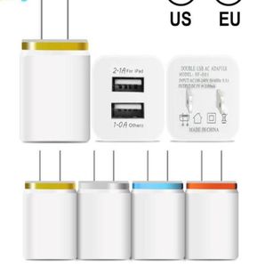 Chargeur mural double USB en métal chargeur de téléphone prise US EU 21A adaptateur secteur chargeur mural prise 2 ports pour Ip 11 pro max Samsung Xiao3238713