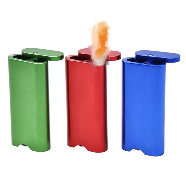 El bateador determinado colorido recto del tubo que fuma de la caja del refugio del metal une los filtros del cigarrillo de los tubos