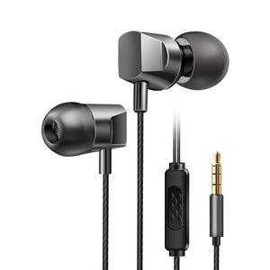 Écouteurs en métal avec prise 3,5 mm, écouteurs filaires pour téléphone portable, oreillettes intra-auriculaires avec microphone, casque de jeu pour iPhone Xiaomi Samsung Huawei, tablette d'ordinateur