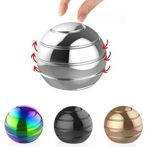 Metaal Fidget Spinner Bureauspeelgoed Antistress Tol Desktop Decompressie Roterende Gyroscoop Bal Optische Illusie Kantoorplezier 231229