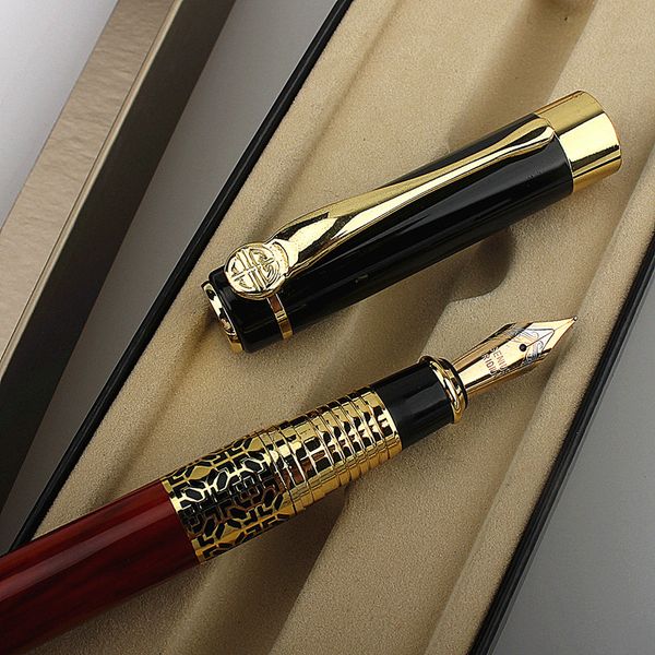 Fountain Metal Pen Retro Gift Articles Ink Pen sur stylos de luxe élégants pour écrire Stationery Office School Supplies