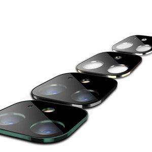 Protecteur d'objectif de caméra à cadre en métal pour iPhone 12 Pro Max étui en verre trempé pour appareil photo arrière pour iphone 11 Pro Xs Max Film d'objectif