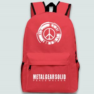 Metal Gear Solid rugzak Peace Walker dagrugzak Liquid Snake schooltas Game Print rugzak Sport schooltas Outdoor dagrugzak