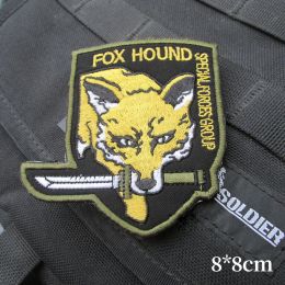 Metal Gear Solid Solid Foxhound broderie Patch Tactique Military Badge Hook Loop Stickers Special Force Group Group Brand Applique