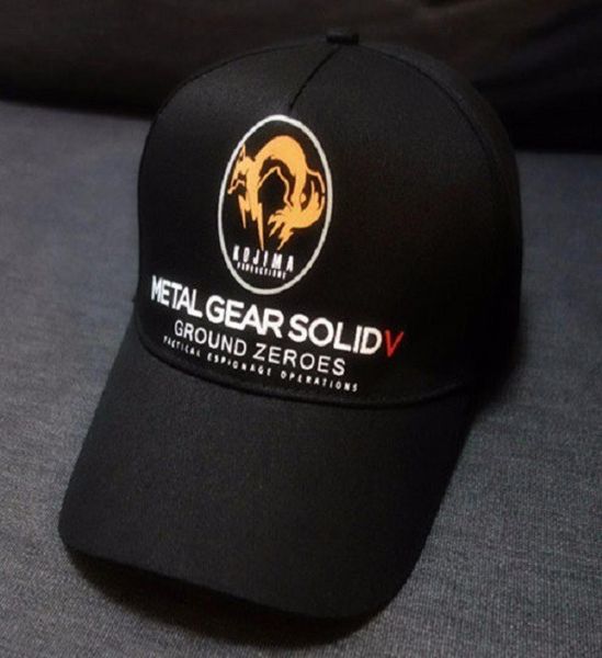 Metal Gear Solid V 5 Ground Zeroes Mgs5 Fox Logo Cap Collection chapeau réglable Snapback Baseball Cap noir Color9355468