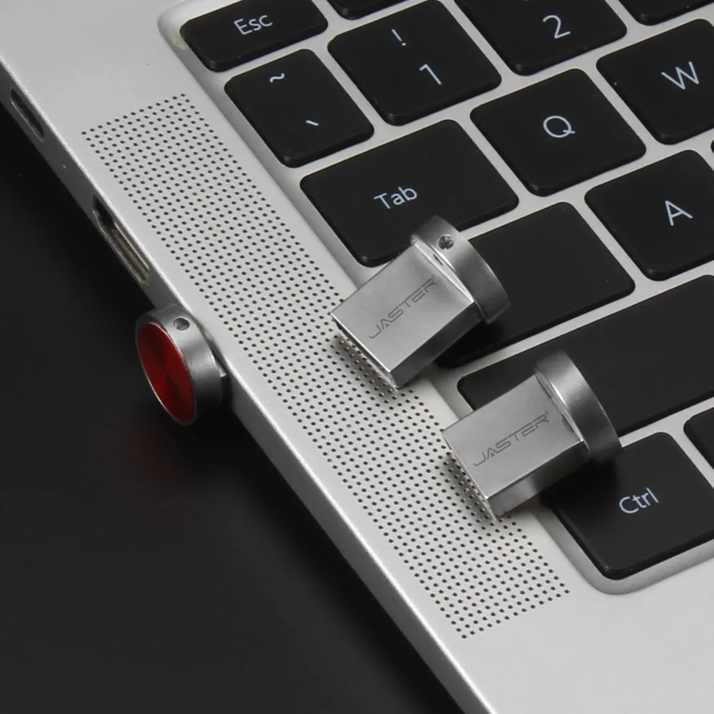 Metallgeschenk Mini tragbarer USB 2.0 Flash -Laufwerk für Auto Real -Kapazität Pen -Laufwerk Silber Speicher Stick 64 GB/32 GB/16 GB/8 GB/4 GB U -Festplatte