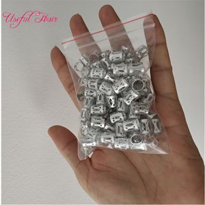 Pinzas de Metal para el cabello, accesorios, anillos de puño de regalo para cuentas de pelo retorcidas para rastas, 100 Uds., pinza para trenza de pelo con microperlas, herramientas ajustables