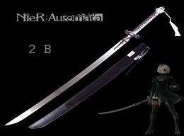 Article d'artisanat en métal artisanat Nierautomata 2b Sword 9S039s Real en acier inoxydable Blade en alliage zinc Cosplay prop N6647362