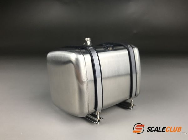 Réservoir de carburant de Simulation de réservoir hydraulique en métal 1/14, pour Tamiya Lesu pour Scania Man Actros Volvo, pièces de voiture, benne de remorque de camion Rc