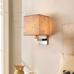 Metalen jade stof wandlamp zwart chroom creatieve sconce hotel gangpad woonkamer nachtkastje moderne geel beige koffie linnen verlichting