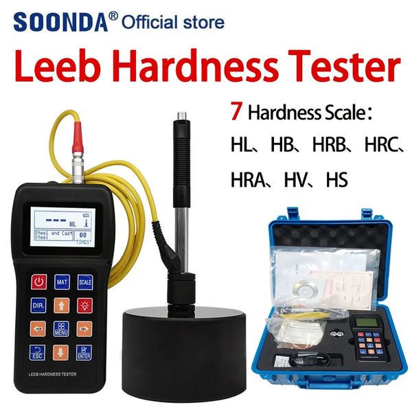 Probador de dureza Leeb de metal Medidor de medición de dureza de cobre de aleación de acero inoxidable HRC HL HB HV HS HRB Medidor de prueba de dureza 231229