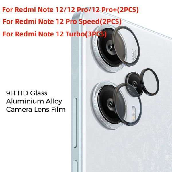 Protector de anillo de lente de metal para Redmi Note 12 Pro Plus Note 12 Turbo Camera Glass Xiomi Redmi Note12 12 PRO Cubierta de lente de velocidad