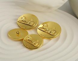 Boutons de transport de lettres en métal, bricolage, lettres de couture, bouton pour manteau, chemise, pull, haute qualité, 18202223mm7928291