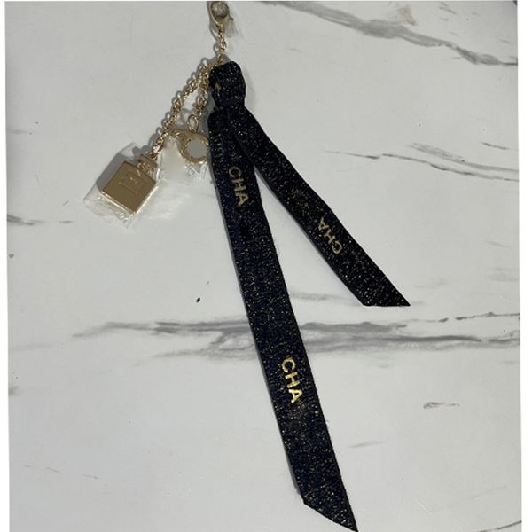 Porte-clés de bouteille de parfum en métal avec lettres en ruban, accessoires de bricolage, décoration de sac
