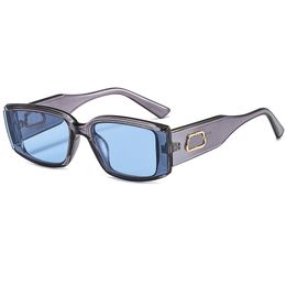 Gafas de sol con letras de metal, gafas de sol de diseñador para mujer, gafas de sol para exteriores, gafas con montura para hombres