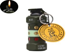 Keychain métal plus léger rechargement de gaz butane mini cigarette créative allume régulièrement la nouveauté de flamme