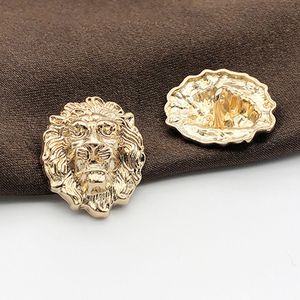 Bouton tête de lion en métal Animal Lion bricolage boutons de couture pour manteau veste pull 25mm