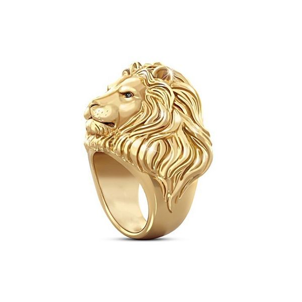 Bague tête de Lion en métal pour hommes, Style Hip Hop, Animal, pour cadeau de fête, taille 7-12, bijoux à la mode