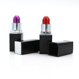 Metalen Lippenstift Pijp Draagbare Tabakspijpen Magische Nieuwigheid Cadeau Voor Vrouw Rood Paars Roken Accessoires Dab Rigs