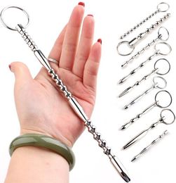 Metal Long Penis Plug Urethral Dilators Catheters klinkende paarden Oogwandstimulator Sexy speelgoed voor mannen Tube volwassen games815411444