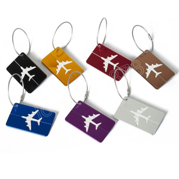 Étiquettes à bagages en métal nom du bagage valise porte-étiquette porte-étiquette en alliage d'aluminium étiquette de bagage accessoires de voyage