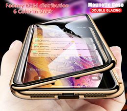 Metalen magnetische adsorptiehoes voor iPhone 13 12 11 Pro XS Max X XR-hoes Dubbelzijdig glasmagneethoes voor iPhone 13PROMAX 13PRO 16125027