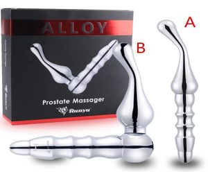Metalen Mannelijke Vibrerende Prostaat Massager Anale Butt Pluggen GSpot Prostata Vibrator voor Mannen Anale Seksspeeltjes Volwassen Erotic9300302