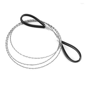 Metal Manual Wire Saw Chain String Scroll Outdoor Camping Wood Cutting Hike Emergent Survival Hunt Hand Tool