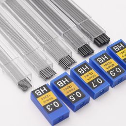 Ensemble de crayons mécaniques en métal 0,3 0,5 0,7 0,9 1,3 2,0 mm Hb Refills de plomb Art Halder Marker Metal pour l'écriture de dessin à la brouillon