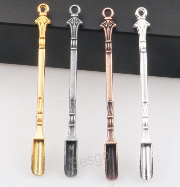 Metal Mini Shovel Spoon portátil Vintage Mini Tobacco Powder Scoop Hookah Powders Spoons Múltiples usos colgantes BH781662386