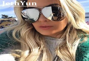 Miroir en métal Lunettes de soleil vintage Luxury Mens Sun Verres Sun 90S Big Shades Lunettes de soleil Réflexion Femmes UV40011840614