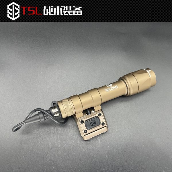 Interruptor trasero de ratón de Metal M600C, linterna táctica, luz de pistola suspendida, riel de 20mm, Base fija de Control de cable SF