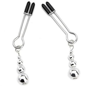 Metalen tepel klemmen Clips Ring Bell BDSM Breast Bondage Restraint Sex Toy voor vrouwenpaar Play Game 240407