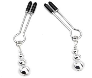 Metalen tepel klemmen Clips Ring Bell Marteling Slaaf BDSM Breast Bondage Restraint Sexy speelgoed voor vrouwenpaar Play Game8517007