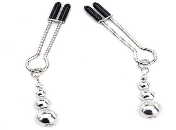 Pinzas de Metal para pezones, clips, anillo, campana, esclavo de tortura, Bondage para pechos, juguete sexy para mujeres, juego de pareja, juego 7792467