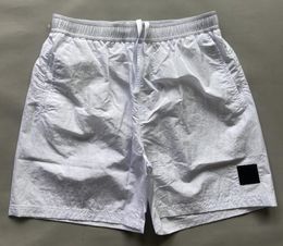 Shorts teintes en nylon en métal extérieur hommes décontractés pantalons plage shorts nage noirs gris taille haute qualité m-xxl noir