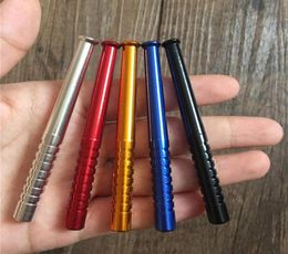 Metal One Hitter Bat Pipe 58mm 78 mm aluminium legering Dugout Herb Tobacco Sigaret Sniffer Sniffer Snuff Snorter Mini Baseball Bat recht 6363886