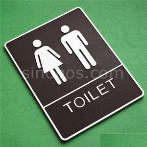 Metaal schilderijlijsten badkamer plastic bord met braille in reliëf 8 wasruimte deur grote bewegwijzering toilet wandpanelen toilet wc kamer dhmnd