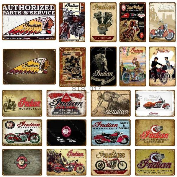 Peinture en métal moto américaine signe en métal plaques métalliques Vintage maison Bar Garage décor café Pub plaques décoratives affiche d'art YJ234