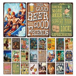 Métal Peinture Bière Vintage Tin Sign En Métal Plaque Décorative Décoration Murale Pub Bar Man Cave Club Décoration Wall Sticker 20cmx30cm Woo